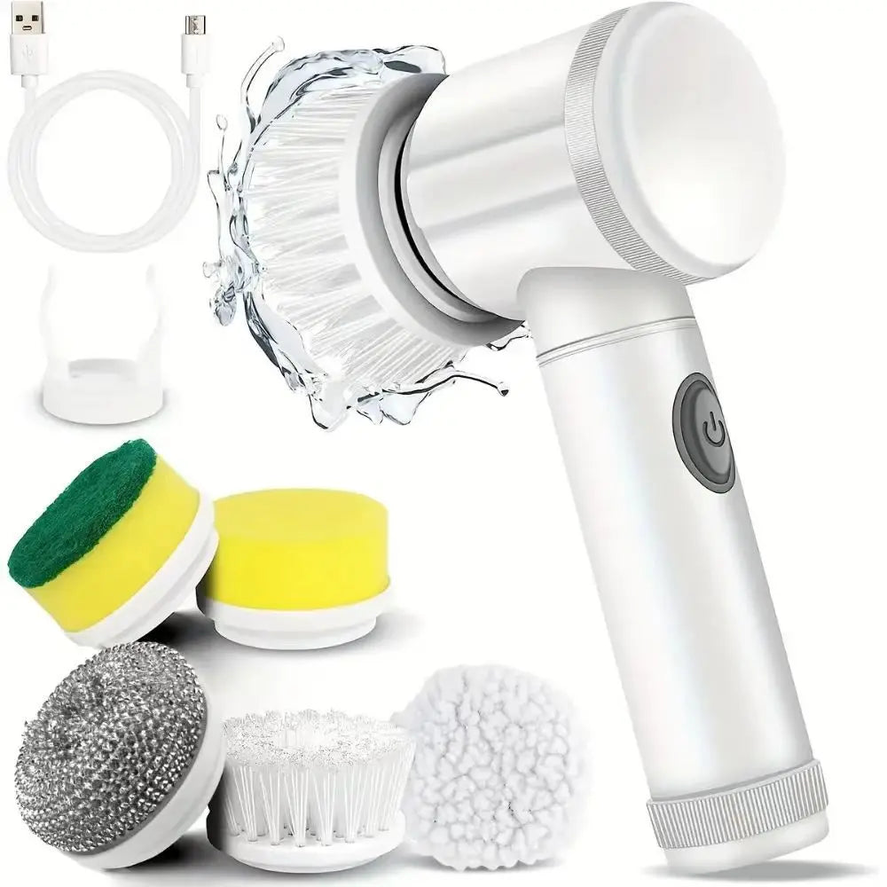 Five in One Multifunctional Electric Cleaning Brush for Bathroom Washing and Kitchen Cleaning Tools Essential household items