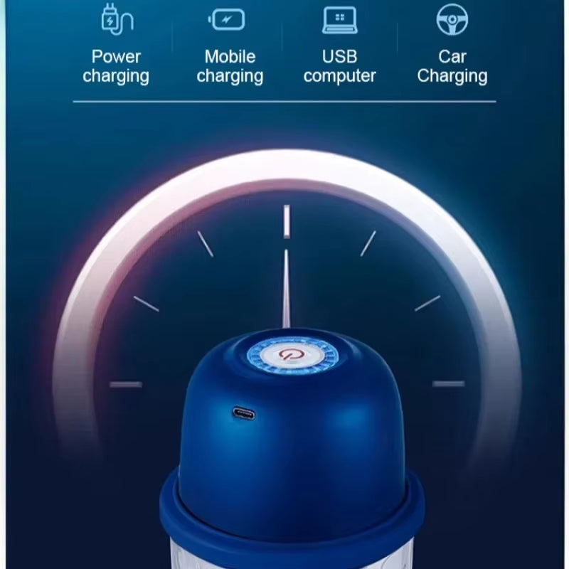 Garlic Chopper Portable Food Processor, Mini Food Chopper Onion Chopper, Cordless Meat Grinder with USB Charging-B61B